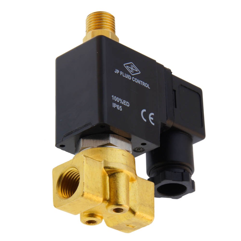 Electroválvula TW-DA 1/4'' 3/2 vías NC latón EPDM 0-5bar 120V AC
