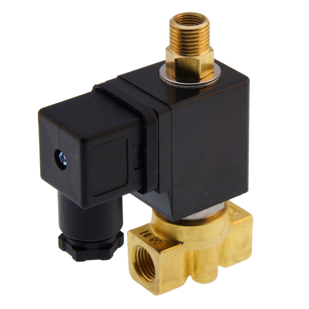 Electroválvula TW-DB 1/4'' 3/2 vías NO latón FKM 0-4bar 230V AC