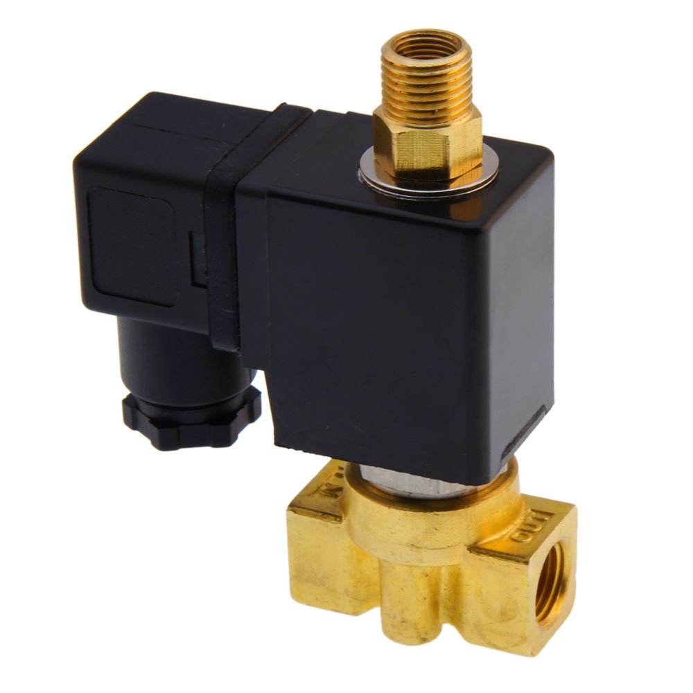 Electroválvula TW-DD 1/4'' 3/2 vías UN latón EPDM 0-2,5bar 24V DC