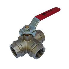 71 - G3/8'' 3-Way (T) Ball Valve F/F/F