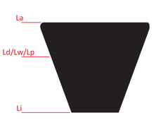 Classic Imperial V-belt B35 17x11 Li-889mm Ld-932mm DIN 2215