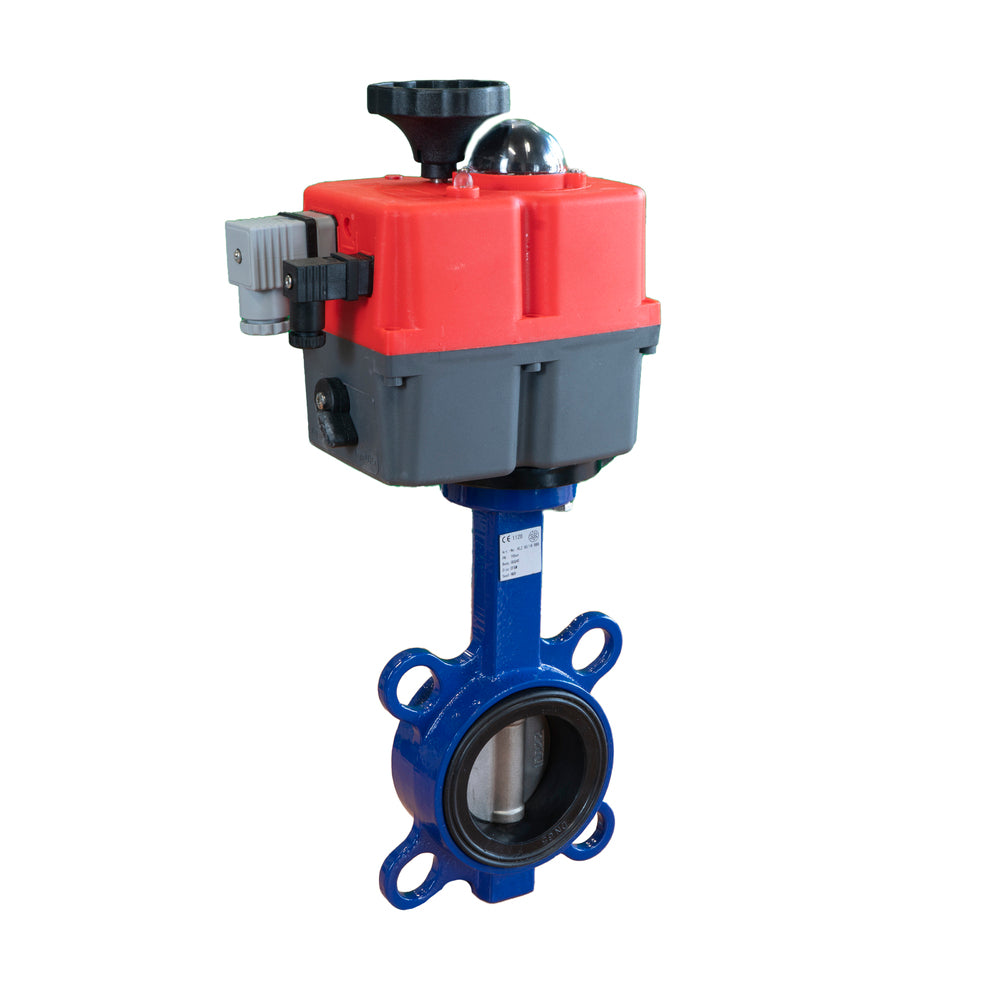 Electric Butterfly Valve DN100 24-240V AC/DC Wafer GGG40 NBR J+J