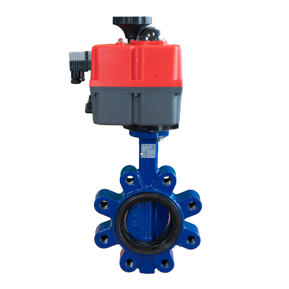 Electric Butterfly Valve DN40 24-240V AC/DC Fail-Safe Lug GGG40 FKM J+J