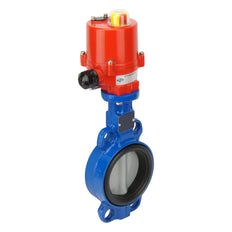 DN80 (3 inch) 24VAC Wafer Electric Butterfly Valve GG25-Cast iron-EPDM - BFLW