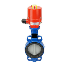 DN80 (3 inch) 230VAC Wafer Electric Butterfly Valve GG25-Cast iron-EPDM - BFLW