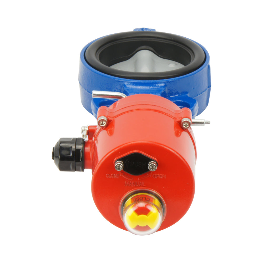 DN80 (3 inch) 24VDC Wafer Electric Butterfly Valve GGG40-Cast iron-EPDM - BFLW