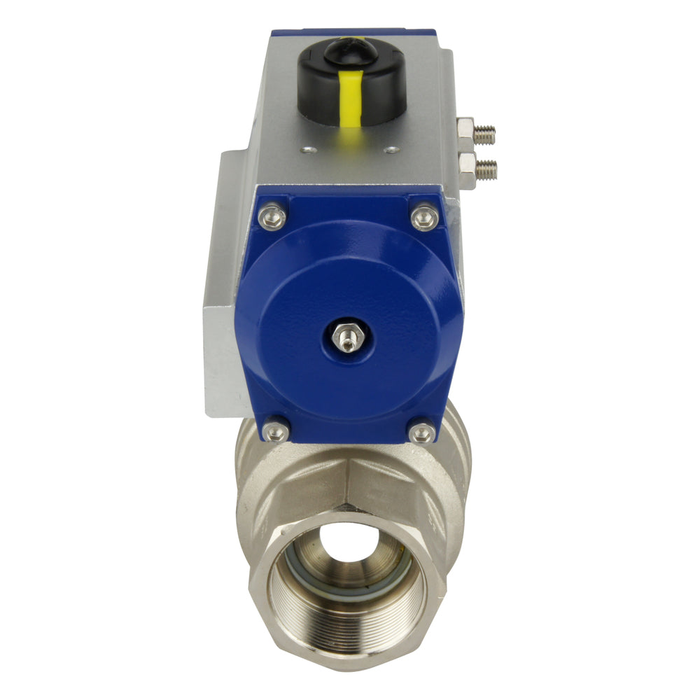 G4'' 2-Way Brass Pneumatic Ball Valve Double Acting - BL2BA