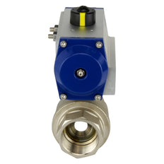 G3'' 2-Way Brass Pneumatic Ball Valve Double Acting - BL2BA