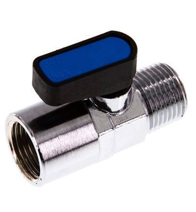 Male To Female R/Rp 1/2 inch 2-Way Brass Mini Ball Valve Compact EN331 Gas 20 Bar