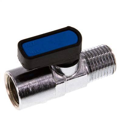 Male To Female R/Rp 1/4 inch 2-Way Brass Mini Ball Valve Compact EN331 Gas 20 Bar