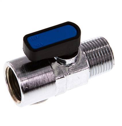 Male To Female R/Rp 3/8 inch 2-Way Brass Mini Ball Valve Compact EN331 Gas 20 Bar