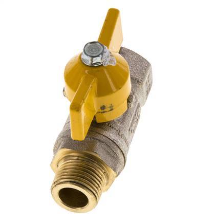 Male To Female R/Rp 3/8 inch Gas 2-Way Butterfly handle Brass Ball Valve