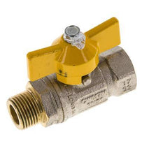 Male To Female R/Rp 3/8 inch Gas 2-Way Butterfly handle Brass Ball Valve