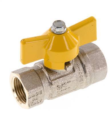 Rp 3/8 inch Gas 2-Way Butterfly handle Brass Ball Valve