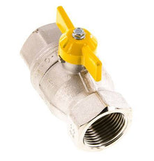 Rp 1 inch Gas 2-Way Butterfly handle Brass Ball Valve