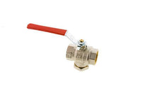 G 1-1/4 inch Integrated Strainer 2-Way Brass Ball Valve