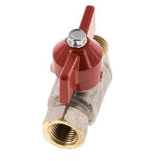 Male To Female R/Rp 1/4 inch Butterfly Handle 2-Way Brass Ball Valve
