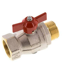 Male To Female R/Rp 1 inch Butterfly Handle 2-Way Brass Ball Valve