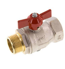 Male To Female R/Rp 1 inch Butterfly Handle 2-Way Brass Ball Valve