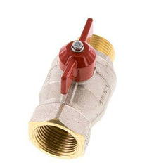 Male To Female R/Rp 1 inch Butterfly Handle 2-Way Brass Ball Valve