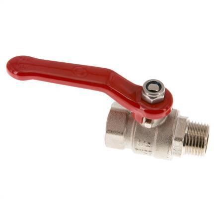 Male To Female R/Rp 1/2 inch Compact PN 25 2-Way Brass Ball Valve
