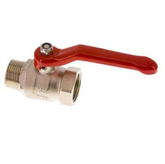 Male To Female R/Rp 1 inch Compact PN 25 2-Way Brass Ball Valve