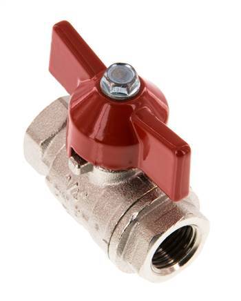 G 1/4 inch Butterfly Handle Compact 2-Way Brass Ball Valve