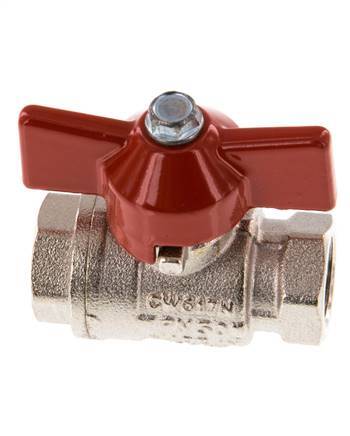 G 1/4 inch Butterfly Handle Compact 2-Way Brass Ball Valve