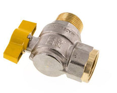 Male To Female R/Rp 1 Inch Gas 2-Way Right Angle Brass Ball Valve
