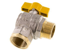 Male To Female R/Rp 1 Inch Gas 2-Way Right Angle Brass Ball Valve