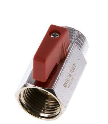 Male To Female G 1/2 inch 2-Way Brass Mini Ball Valve 15 Bar