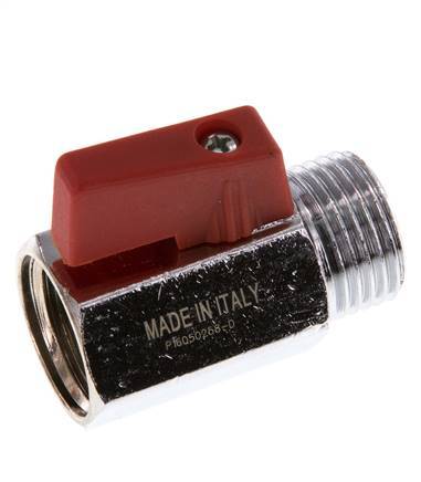 Male To Female G 1/2 inch 2-Way Brass Mini Ball Valve 15 Bar