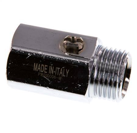 Male To Female G 1/2 inch 2-Way Brass Mini Ball Valve Screwdriver Operated 15 Bar
