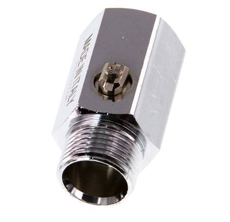 Male To Female G 3/8 inch 2-Way Brass Mini Ball Valve Screwdriver Operated 15 Bar