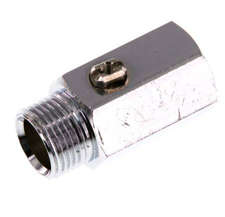 Male To Female G 3/8 inch 2-Way Brass Mini Ball Valve Screwdriver Operated 15 Bar