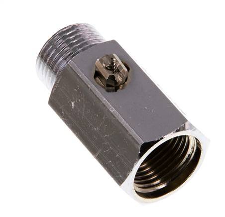 Male To Female G 3/8 inch 2-Way Brass Mini Ball Valve Screwdriver Operated 15 Bar