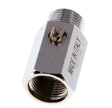 Male To Female G 3/8 inch 2-Way Brass Mini Ball Valve Screwdriver Operated 15 Bar