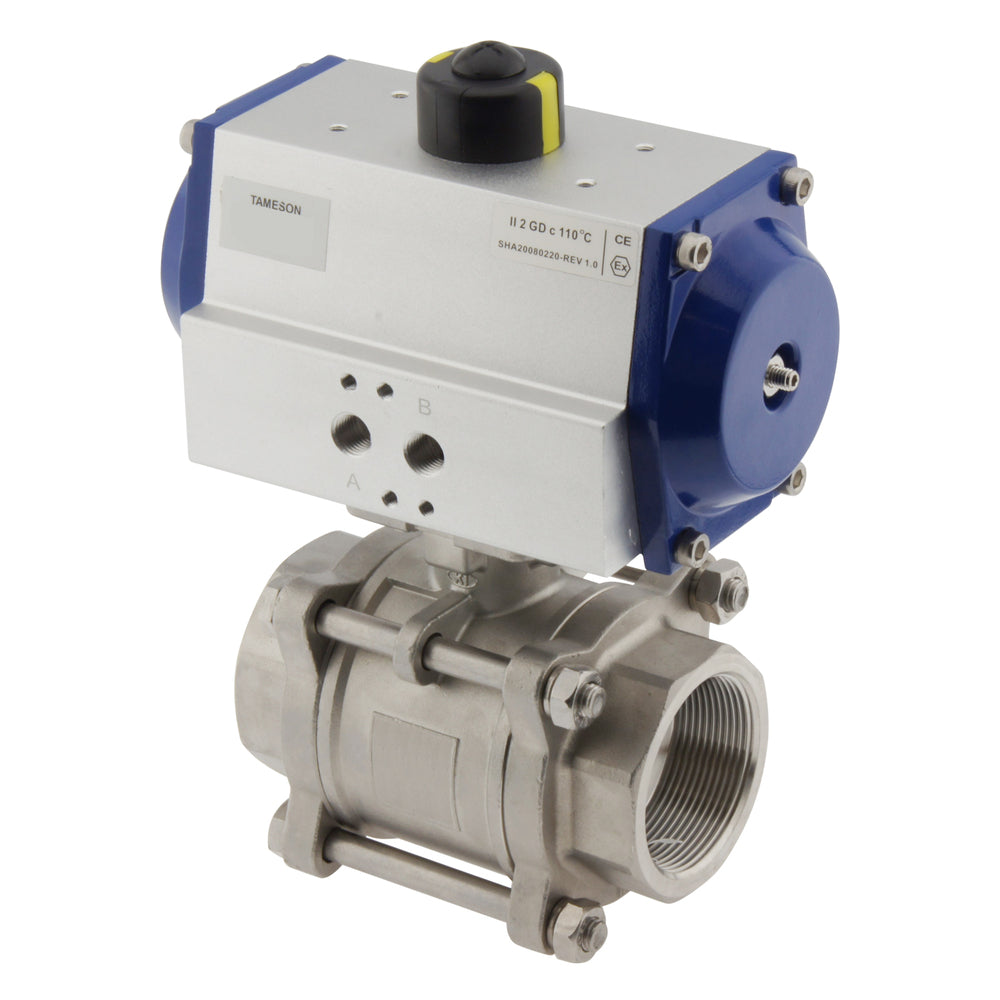 G4'' 2-Way Stainless Steel Pneumatic Ball Valve Spring Closed - BL2SA3