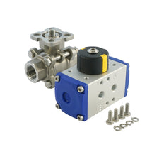 G3/8'' 2-Way Stainless Steel Pneumatic Ball Valve Double Acting - BL2SA3