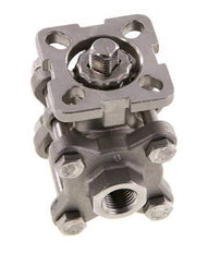 G1/4'' 2-Way Stainless Steel Ball Valve 3-Piece Full Bore ISO-Top - BL2SA3