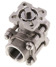 G1'' 2-Way Stainless Steel Ball Valve 3-Piece Full Bore ISO-Top - BL2SA3
