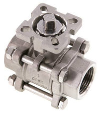 G1'' 2-Way Stainless Steel Ball Valve 3-Piece Full Bore ISO-Top - BL2SA3
