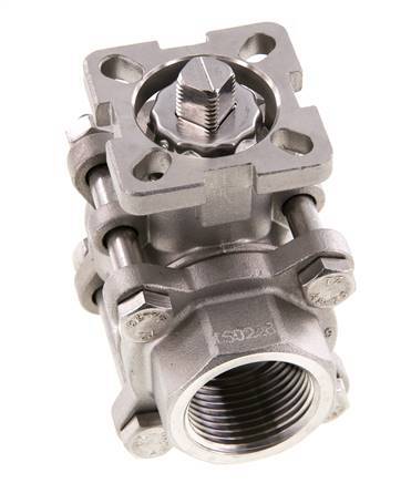 G1'' 2-Way Stainless Steel Ball Valve 3-Piece Full Bore ISO-Top - BL2SA3
