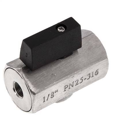 G 1/8 inch 2-Way Stainless Steel Mini Ball Valve 25 Bar