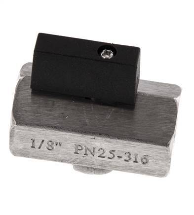 G 1/8 inch 2-Way Stainless Steel Mini Ball Valve 25 Bar