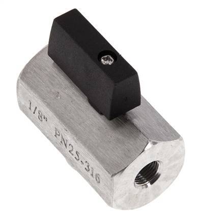 G 1/8 inch 2-Way Stainless Steel Mini Ball Valve 25 Bar