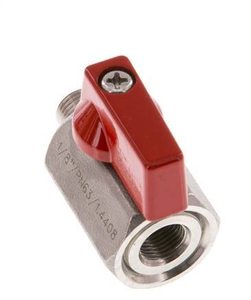 Male To Female G 1/8 inch 2-Way Stainless Steel Mini Ball Valve 63 Bar