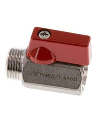 Male To Female G 3/8 inch 2-Way Stainless Steel Mini Ball Valve 63 Bar