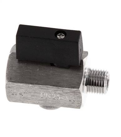 Male To Female G 1/4 inch 2-Way Stainless Steel Mini Ball Valve 25 Bar