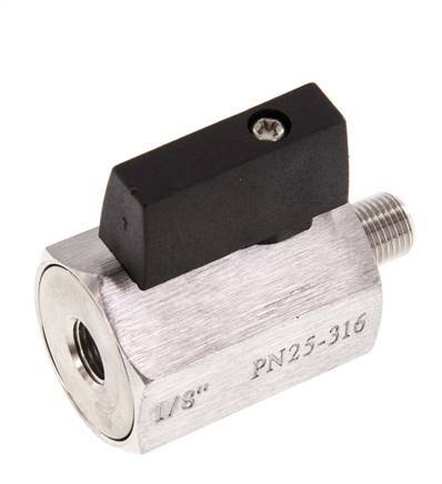 Male To Female G 1/8 inch 2-Way Stainless Steel Mini Ball Valve 25 Bar